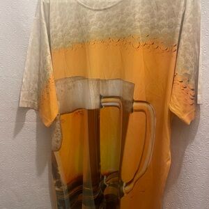 Vibrant Orange and Yellow Athletic Jersey featuring novelty graphic